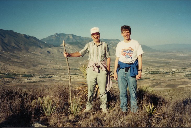 Climbing a mountain in Mexico with my dad in the late 90s. 