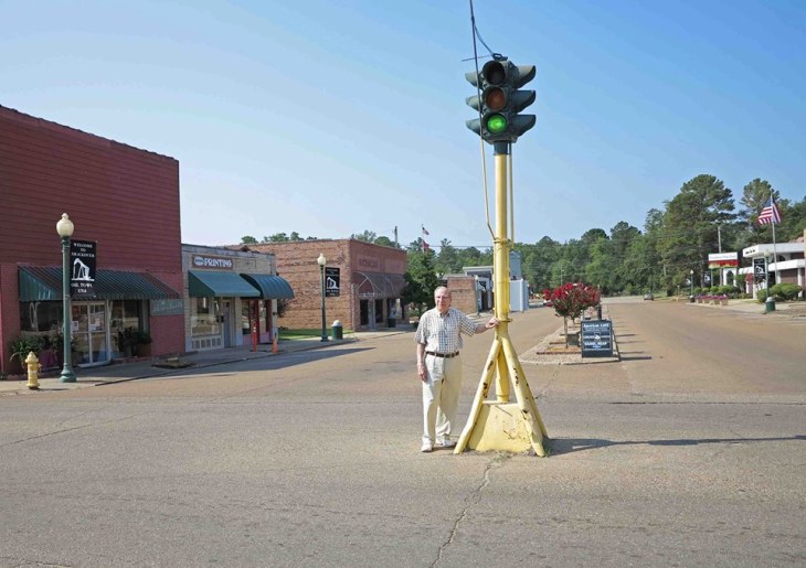 My dad in 2013, at 85, visiting his hometown of Smackover. 