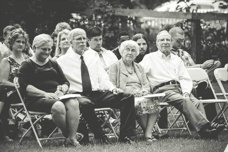 Parents, grandparents, and relatives looking on during the ceremony.  Photo by Elizabeth Sneed